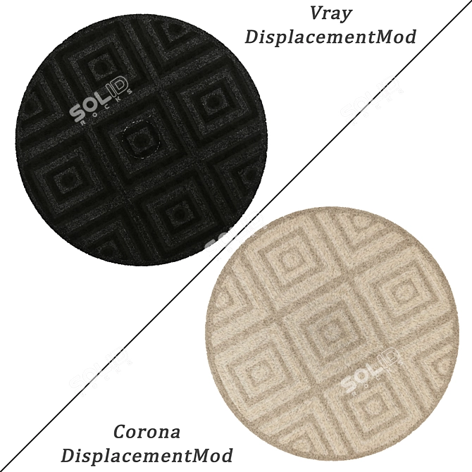 Round Carpets Set - Variety in Every Detail 3D model image 2