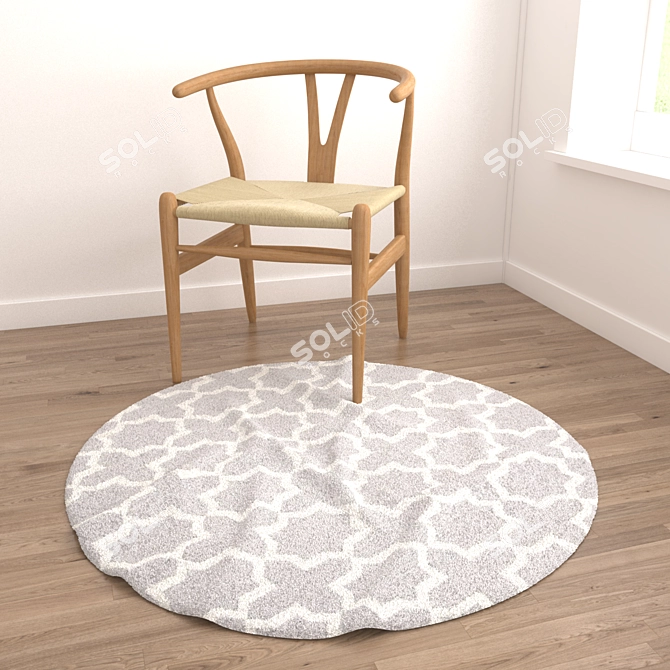 Round Carpets Set with Variations 3D model image 4
