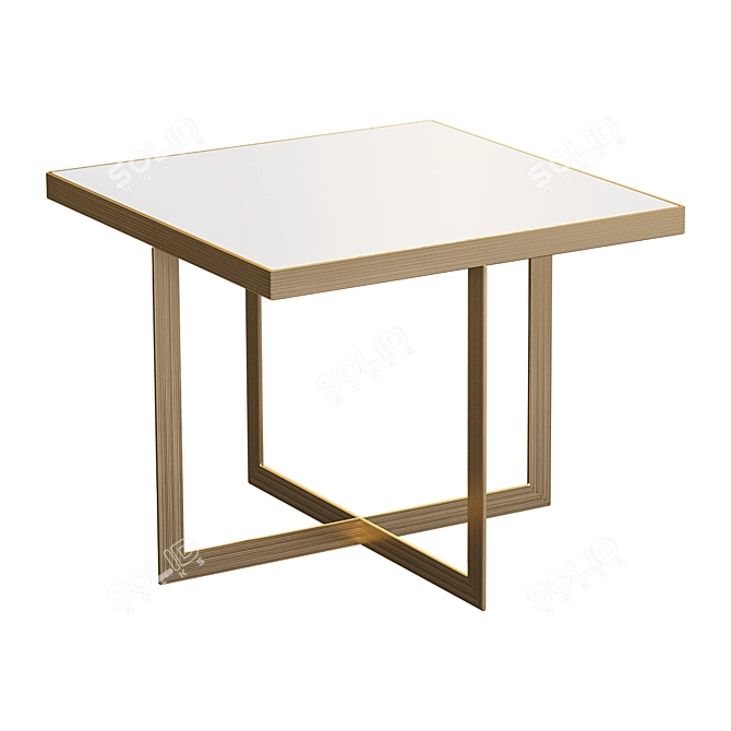 Sleek Square Coffee Table 3D model image 1