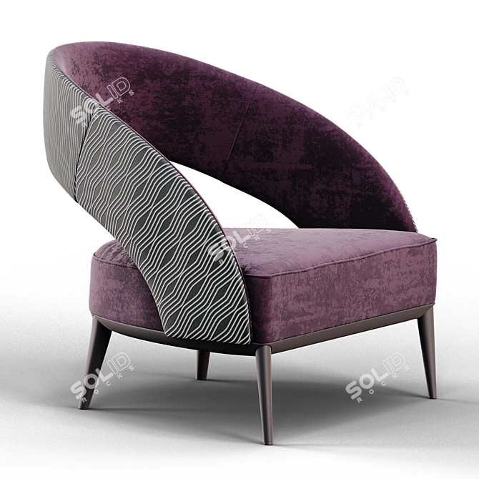 Sleek Lowpoly Armchair: Vision Collection 3D model image 6