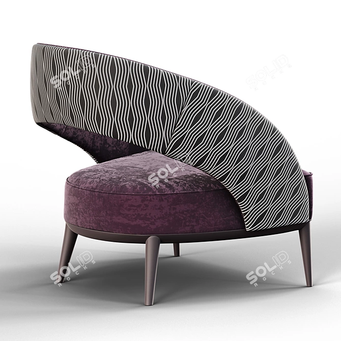 Sleek Lowpoly Armchair: Vision Collection 3D model image 7