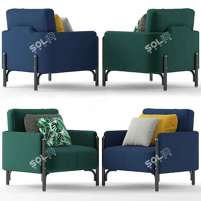 Modern Wiener GTV Jannis Armchair 3D model image 3