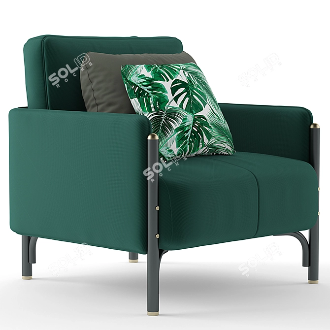 Modern Wiener GTV Jannis Armchair 3D model image 5