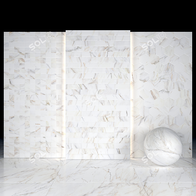 Elegant Joy Marble Tiles 3D model image 3