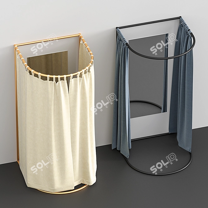 Sleek Fitting Room: The Perfect Privacy Solution 3D model image 3