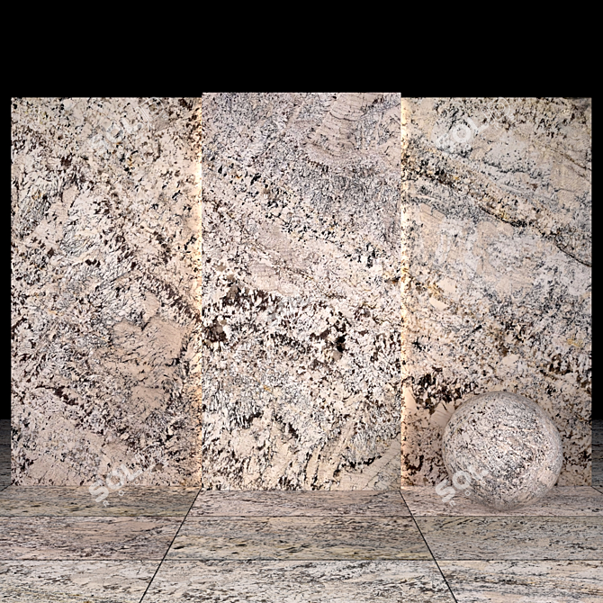Bianco Persia Marble: Luxurious Texture for Elegant Spaces 3D model image 1