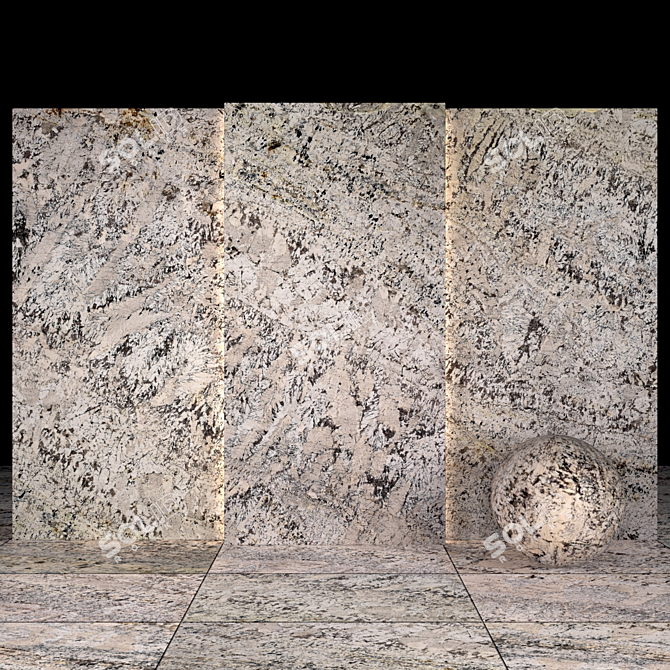 Bianco Persia Marble: Luxurious Texture for Elegant Spaces 3D model image 3