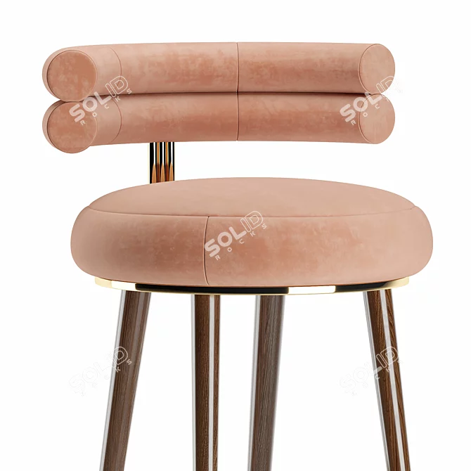 Elegant Betsy Bar Stool 3D model image 2