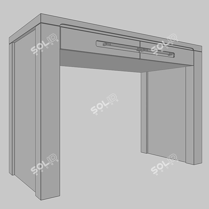 Stylish Stromberg Table: 1100x770x500mm 3D model image 2
