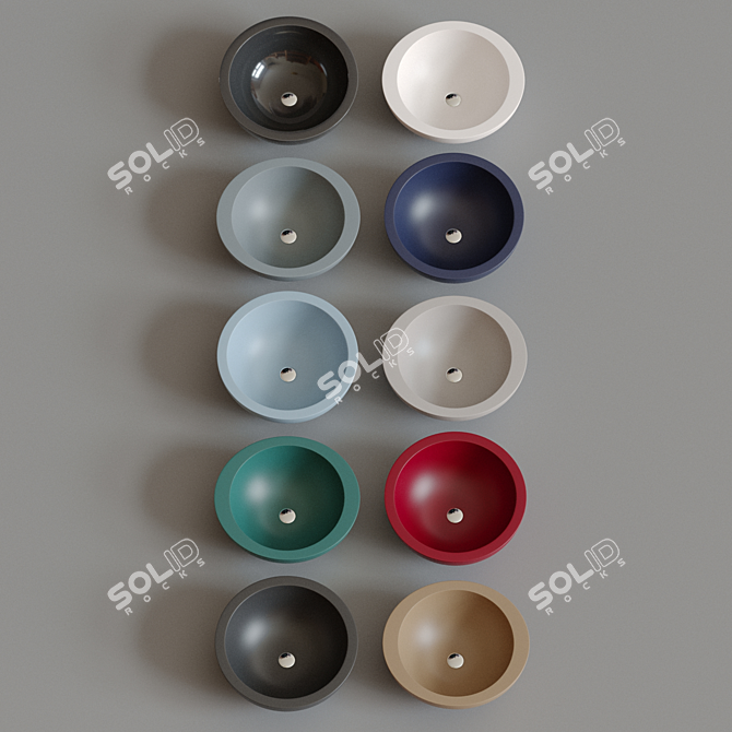 Flaminia FONTE Ceramic Countertop 3D model image 3