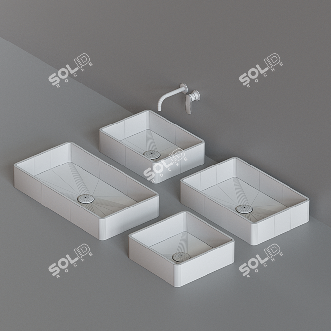 Sleek Miniwash Countertop: Modern Design 3D model image 3