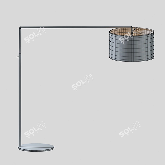 Elegant High Noon Floor Lamp 3D model image 2
