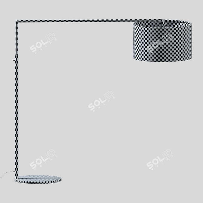 Elegant High Noon Floor Lamp 3D model image 3