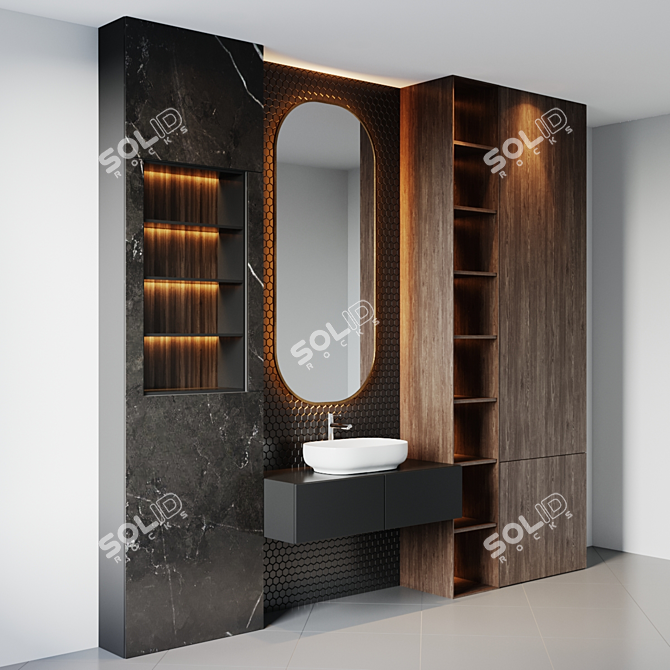 Luxury Bath Set 3D model image 2