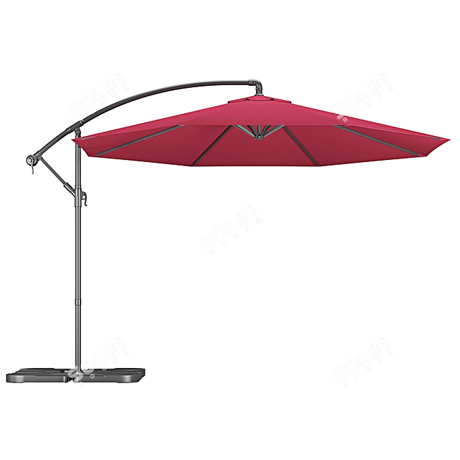 Outdoor Octagonal Parasol: High-Quality 3D Model with V-Ray/Corona Materials 3D model image 4