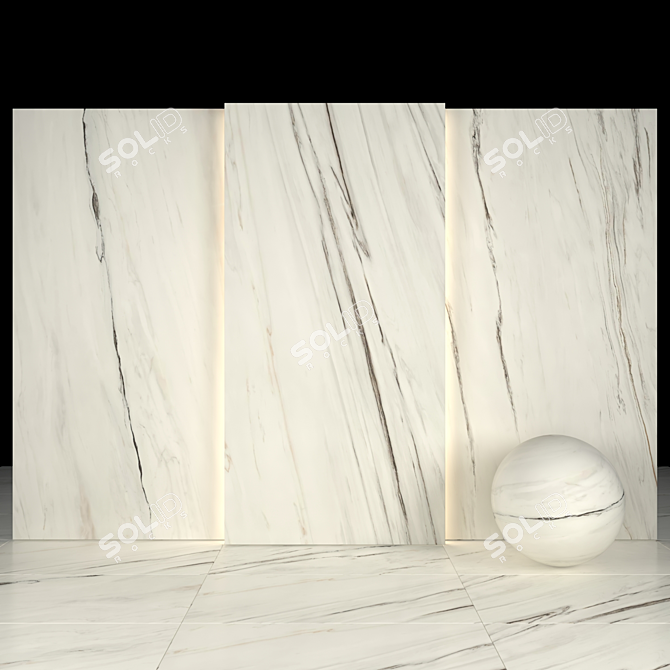 Bianco Great Marble: Luxurious and Versatile 3D model image 1