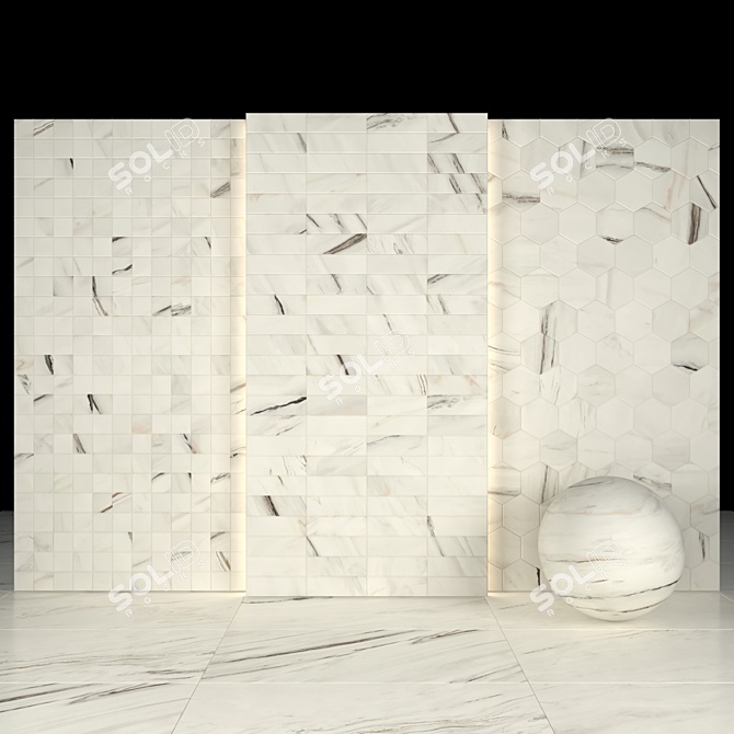 Bianco Great Marble: Luxurious and Versatile 3D model image 3