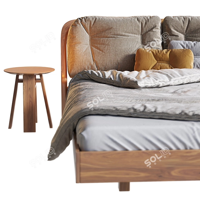 ZEITRAUM Friday Night Bed - Sleek and Stylish Sleeping Enchantment 3D model image 4