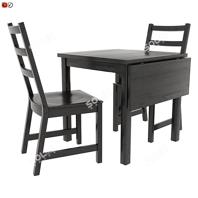 NORDVIKEN IKEA Table Set 3D model image 1