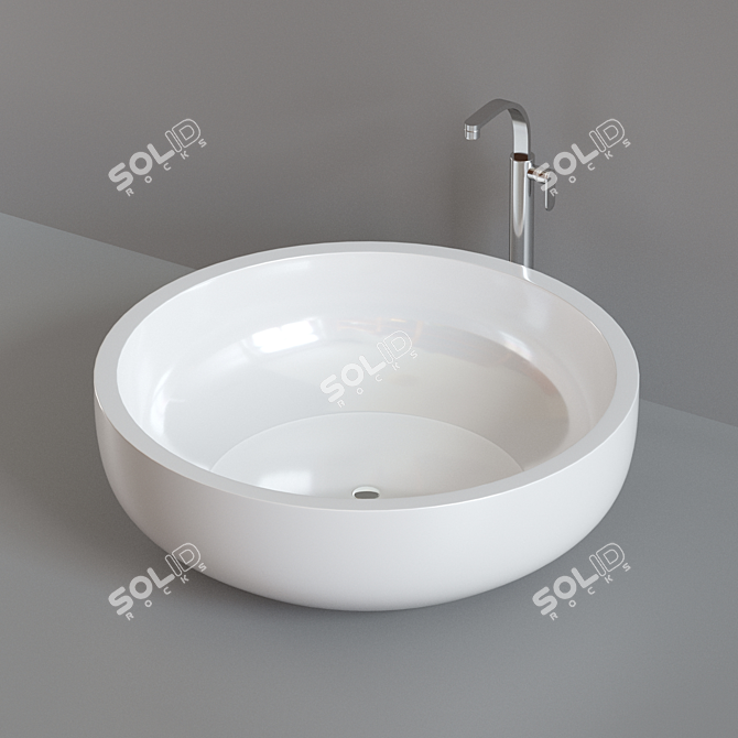 Luxurious Ceramica Flaminia FONTE Bathtub 3D model image 1