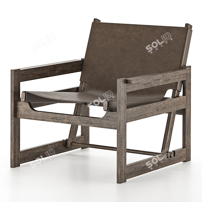 Luxury Nielsen Leather Chair 3D model image 1