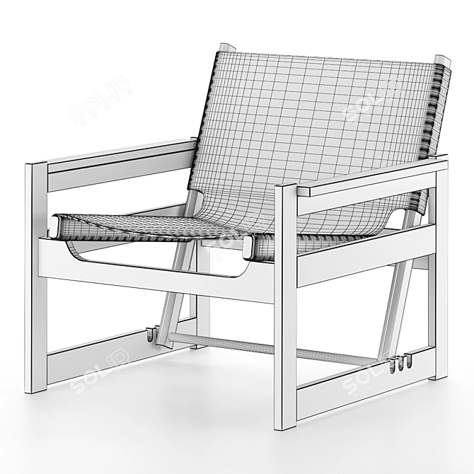 Luxury Nielsen Leather Chair 3D model image 3