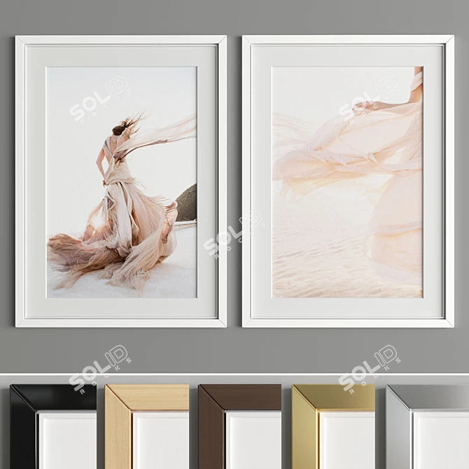 Modern Art Frame with Multiple Material Options 3D model image 3