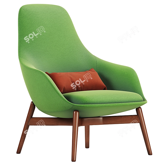  Bernhardt Design Canelle Swivel Armchair: Modern Elegance 3D model image 2