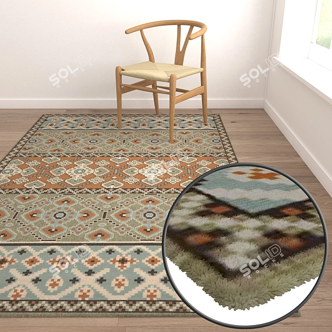 Luxury Carpet Set for High-Quality Renders 3D model image 5