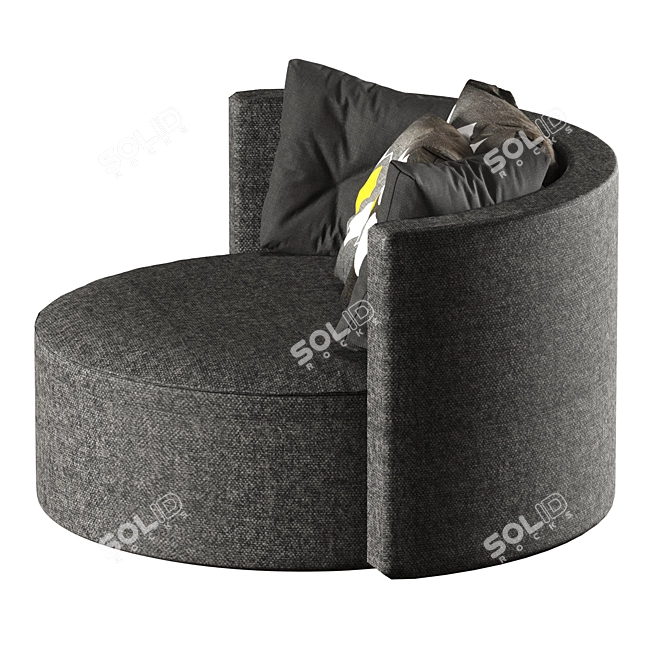 Elegant Circular Seating Solution 3D model image 2