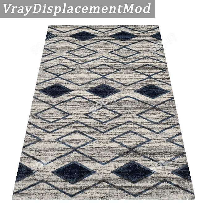 Luxury Set of 3 High-Quality Carpets 3D model image 3