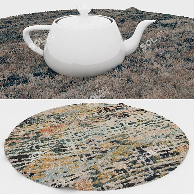 Round Carpets Collection: Versatile and Realistic 3D model image 3