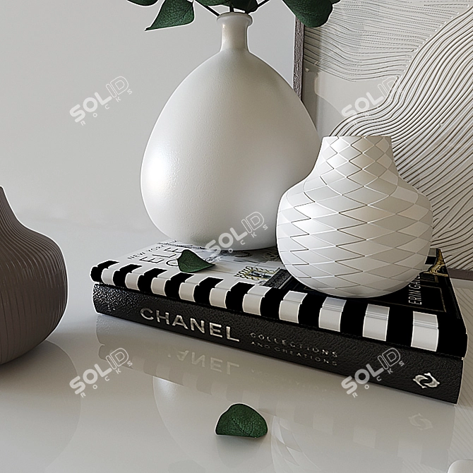 Elegant Eucalyptus Decor Set 3D model image 5