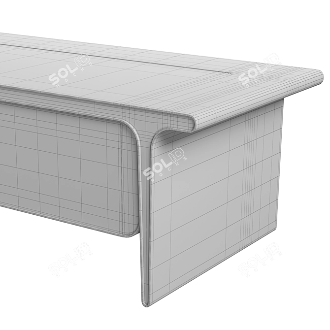 Turquoise Fabric Doors Ash Cabinet 3D model image 5