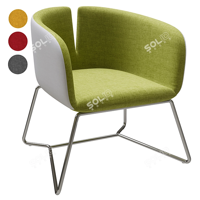 Halmar Pivot - Stylish and Compact Chair 3D model image 1