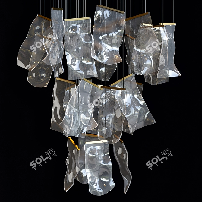 Elegant LED Pendant Light 3D model image 2