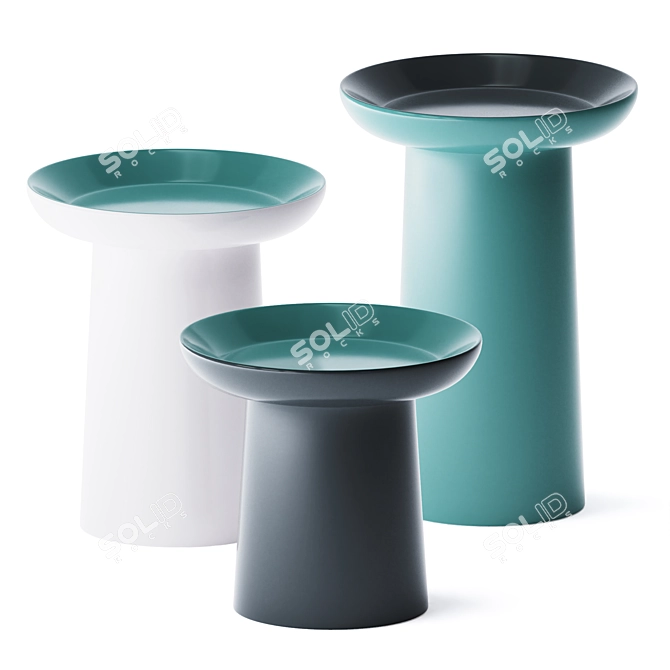 Contemporary FUNGO Round Side Table 3D model image 1