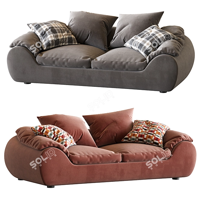 Cozy Bliss: ILARIA Sofa 3D model image 1