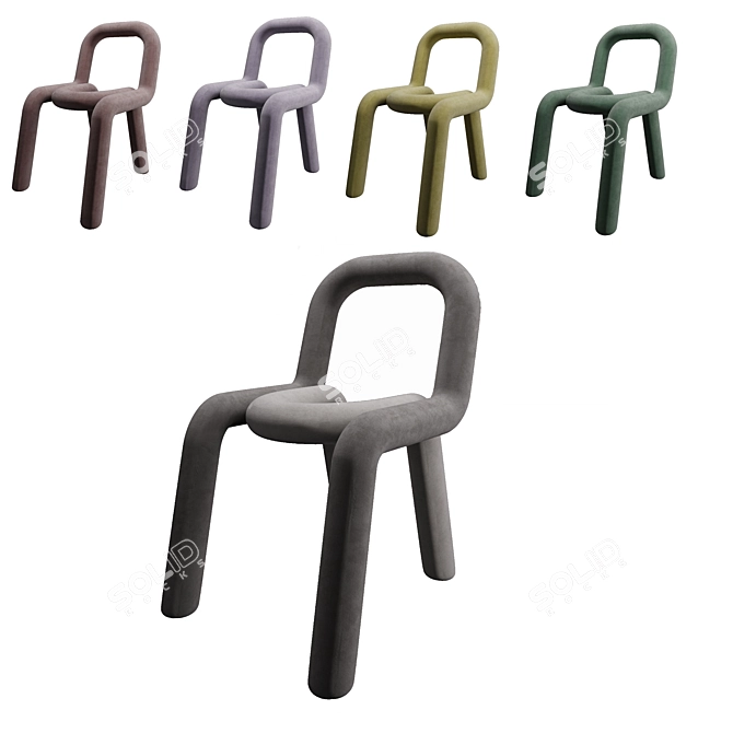 Mustache Bold Chair: Modern Elegance for Any Space 3D model image 2