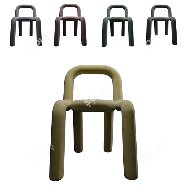 Mustache Bold Chair: Modern Elegance for Any Space 3D model image 3
