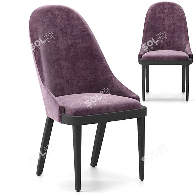 Sleek Italian Dining Chair by Sevensedie 3D model image 1