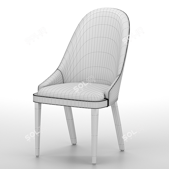 Sleek Italian Dining Chair by Sevensedie 3D model image 4