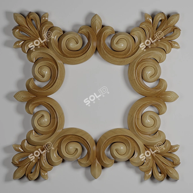 Elegant Architectural Ornament 3D model image 1