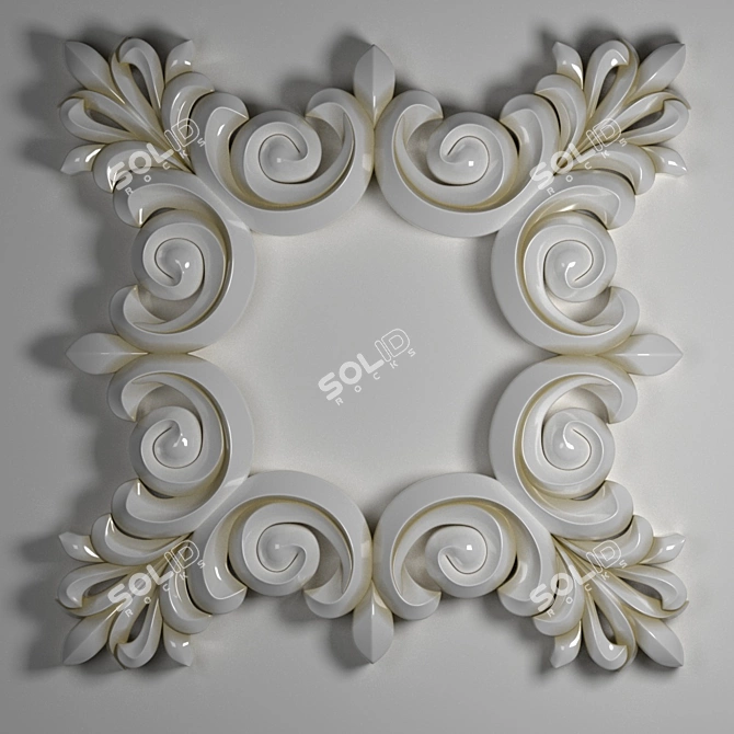 Elegant Architectural Ornament 3D model image 2