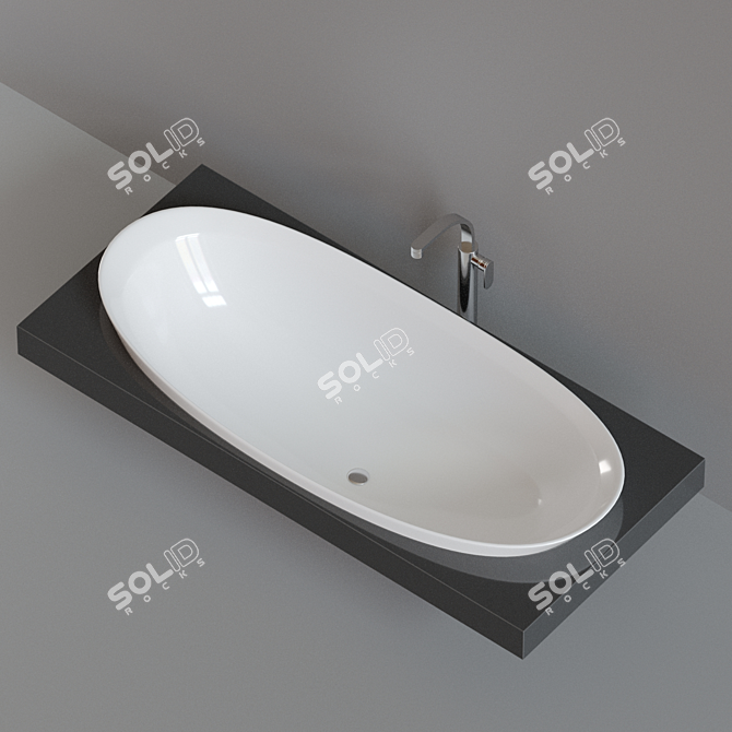 Ceramica Flaminia IO Vanity Tub 3D model image 2