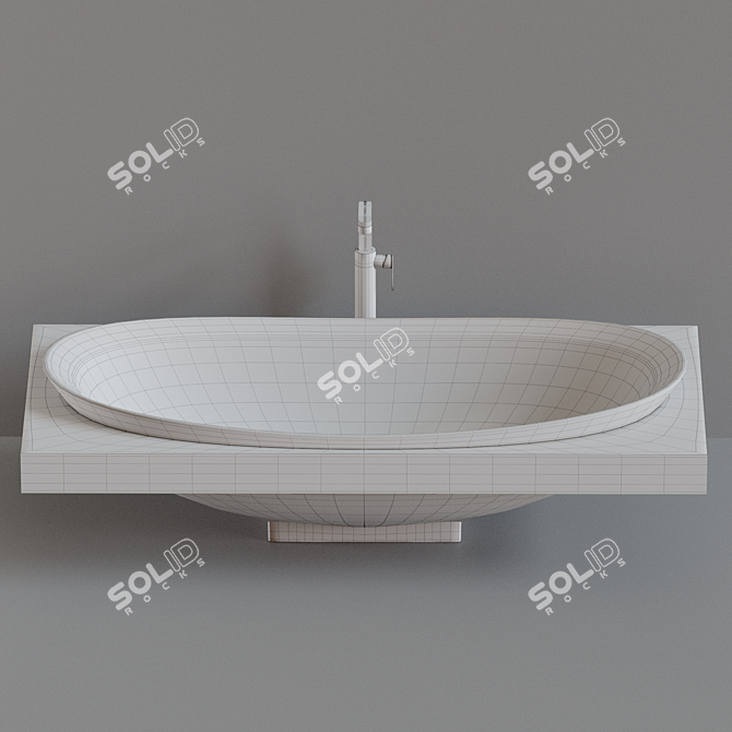 Ceramica Flaminia IO Vanity Tub 3D model image 4