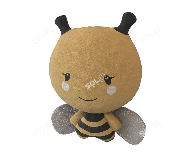 H&M Plush Toys Set: Frog, Bee, Fox, Bunny 3D model image 2