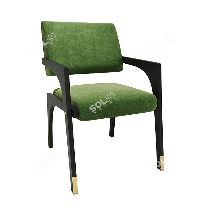 Elegant Arches Dining Chair 3D model image 4