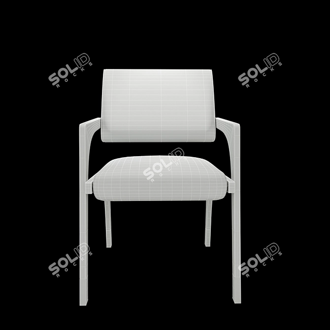 Elegant Arches Dining Chair 3D model image 5