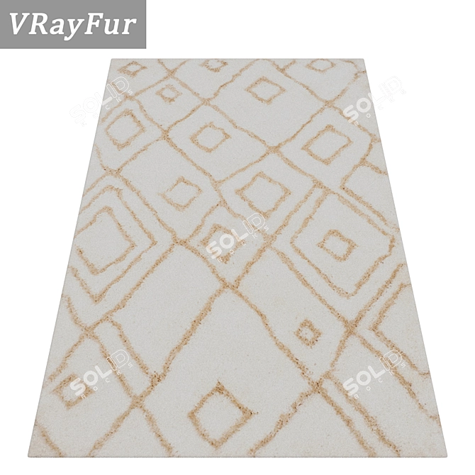 Luxury Carpet Set High-Quality Textures 3 Variants 3D model image 2